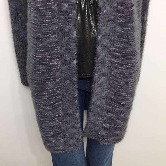 Kismet Purple Gray Soft Long Cardigan Medium - Picture 4 of 9